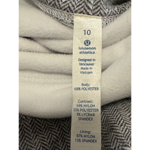 Lululemon‎ Athletica White Cowl Neck Fleece Hoodie Athleisure Women's Size 10 - Picture 8 of 12